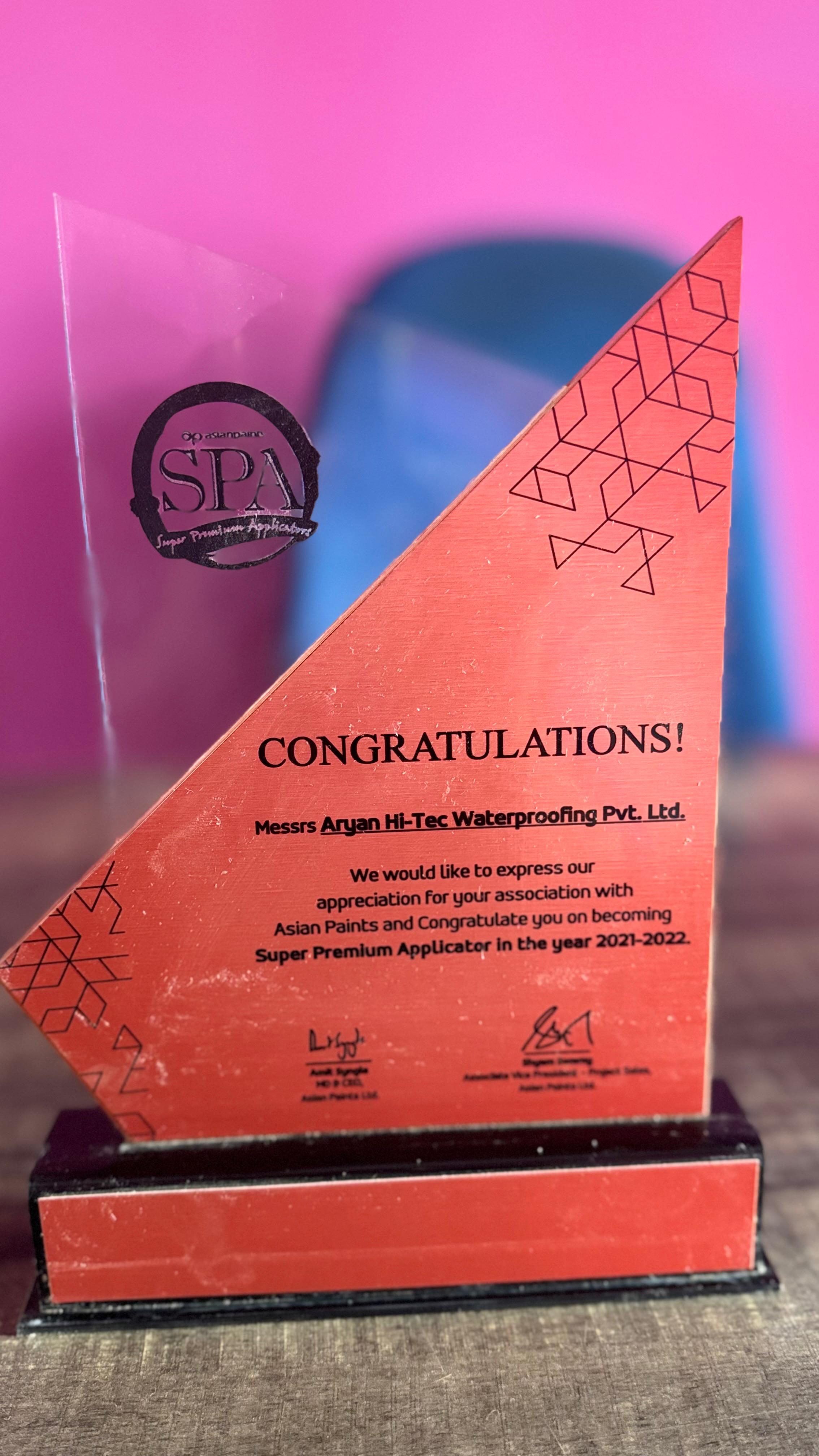 Super Premium Applicator Award